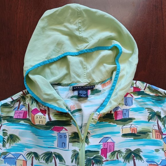 Anne Carson 100% Silk hoodie jacket blazer Size S - Picture 9 of 11